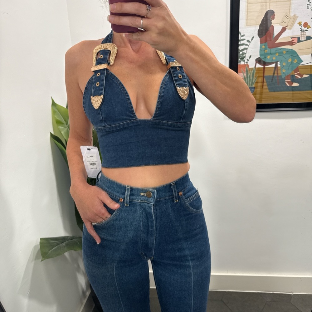 Denim Halter Top